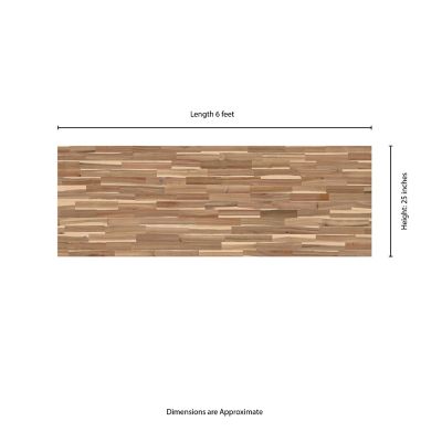 Image showing  Unfinished Acacia Finger Joint Butcher Block Countertop, 74 in. x 25 in. x 1.5 in., Eased Edge