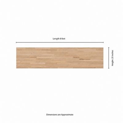 Image showing  Unfinished Birch Butcher Block Countertop, 98 in. x 25 in. x 1.5 in., Eased Edge