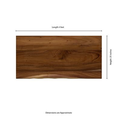 Image showing  Finished Saman Continuous Stave Butcher Block Countertop, 50 in. x 25 in. x 1.5 in., Live Edge