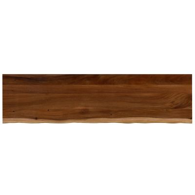 Image showing  Finished Saman Continuous Stave Butcher Block Countertop, 98 in. x 25 in. x 1.5 in., Live Edge