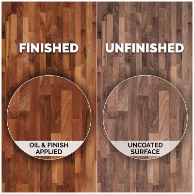 Image showing  Unfinished Walnut Butcher Block Countertop, 74 in. x 25 in. x 1.5 in., Eased Edge