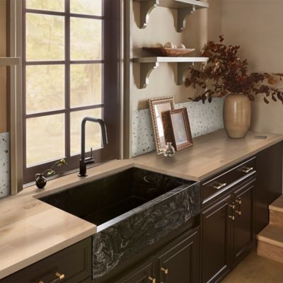 Image showing  Unfinished Birch Butcher Block Countertop, 74 in. x 25 in. x 1.5 in., Eased Edge