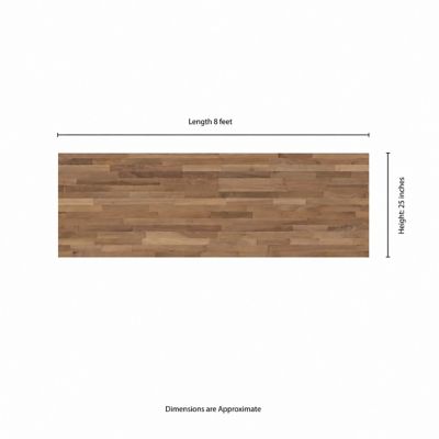 Image showing  Unfinished Walnut Butcher Block Countertop, 98 in. x 25 in. x 1.5 in., Eased Edge