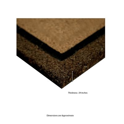 Image showing  Clara Brown Welcome Flocked Outdoor Coir Doormat with Non-Slip Backing