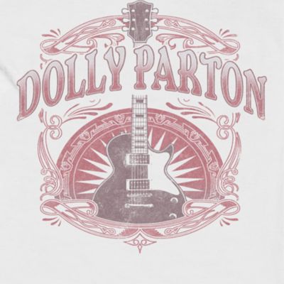 Image showing  Women's Pink Guitar Short Sleeve Graphic T-Shirt