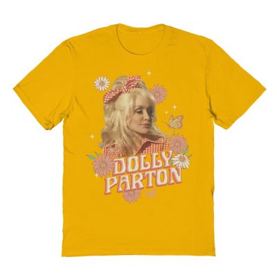 Dolly Parton Women's Red Bow Plaid Short Sleeve Graphic T-Shirt