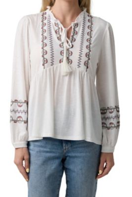 Vintage Threads Vintage Women's Ls Emb. Tsl Blouse
