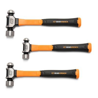 GEARWRENCH 3 pc. Ball Pein Hammer with Fiberglass Handles Set