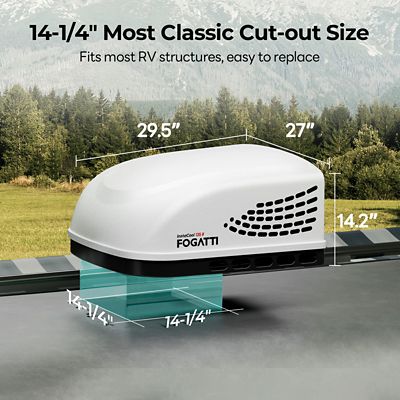 Image showing  13500 BTU Non-Ducted RV Rooftop Air Conditioner Quiet AC Unit for Camper Travel Trailer RV Cooling System