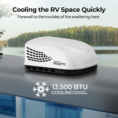Image showing  13500 BTU Non-Ducted RV Rooftop Air Conditioner Quiet AC Unit for Camper Travel Trailer RV Cooling System