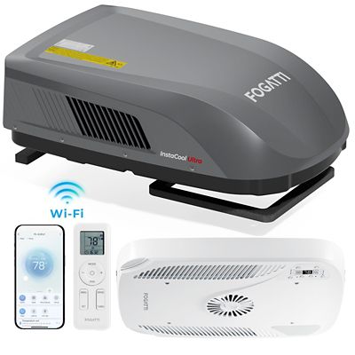Fogatti RV Rooftop Air Conditioner 16000 BTU with Heat Pump Cooling WiFi and Remote Control Quiet AC Unit for Camper RV