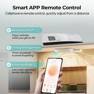 Image showing  InstaCool Ultra RV Rooftop Air Conditioner 16000 BTU Heating and Cooling ADB with Smart Control 2-Year Warranty