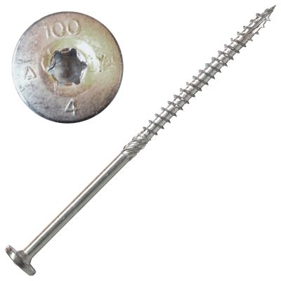 Screw Products #16 x 6 in. NOVA 316 Stainless Steel Structural Lag Screws, Star Drive, 50-Pack