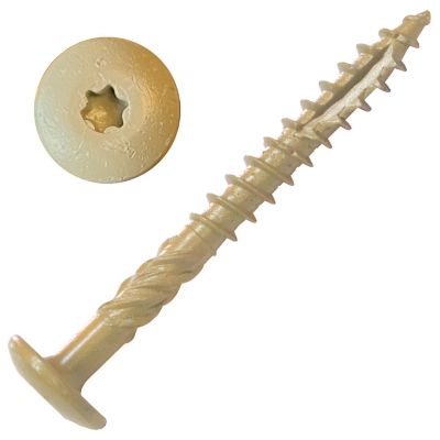 Screw Products 10 x 2in. Aura, Exterior Cabinet Screws Star Drive, 77 Approx Count