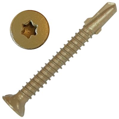 Screw Products #12 x 2in. Roco Exterior Wood To Steel Screws, Star Drive, 372 pk., Approx Count