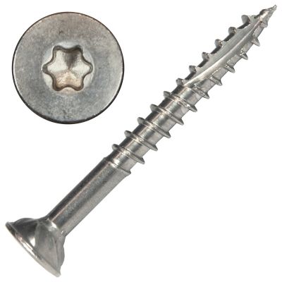 Screw Products 8 x 1-1/2in. Axis, 316 Stainless Steel Structural Wood Screws Star Drive, 875 Approx Count