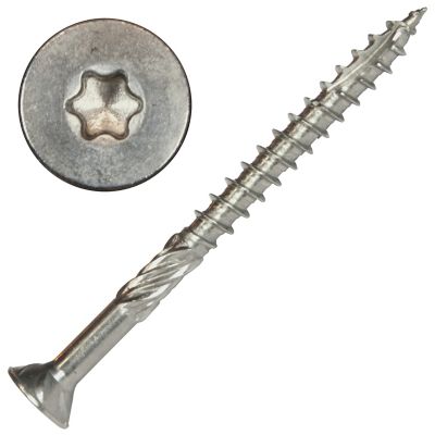 Screw Products 10 x 2-1/2in. Axis, 316 Stainless Steel Structural Wood Screws Star Drive, 348 Approx Count
