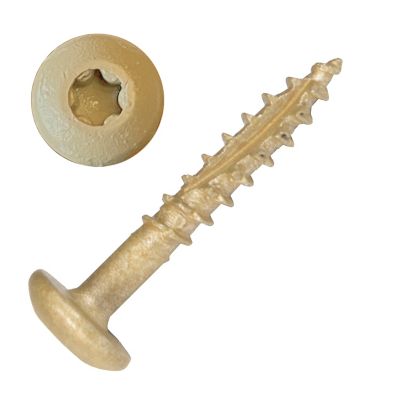 Screw Products 8 x 1in. Aura, Exterior Cabinet & Pocket Screws Star Drive, 215 Approx Count