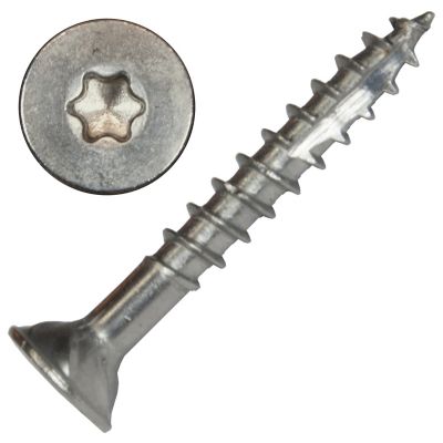 Screw Products 8 x 1-1/4in. Axis, 316 Stainless Steel Structural Wood Screws Star Drive, 215 Approx Count