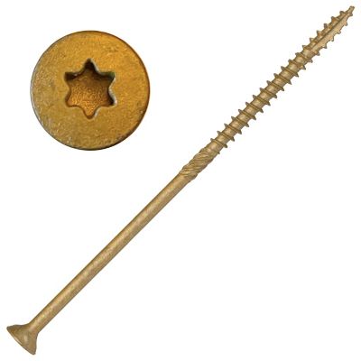 Screw Products #14 x 6 in. Axis Exterior Structural Wood Screws, Star Drive, 119-Pack (Approx Count)