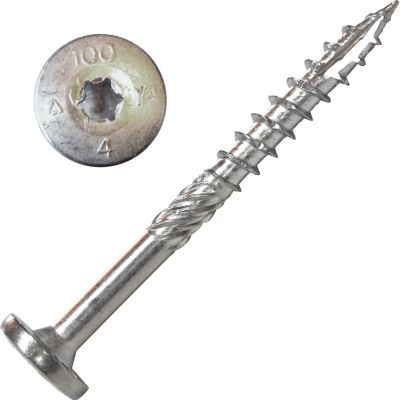 Screw Products #16 x 3 in. NOVA 316 Stainless Steel Structural Lag Screws, Star Drive, 50-Pack