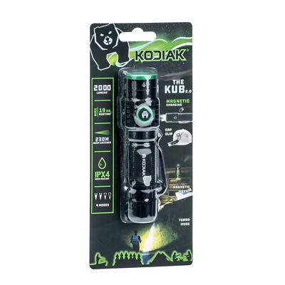 Kodiak The KUB 2.0 Rechargeable 2000 Lm Compact Tactical Flashlight