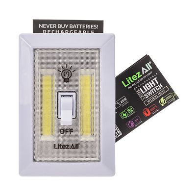 LitezAll COB LED Rechargeable Cordless Light Switch