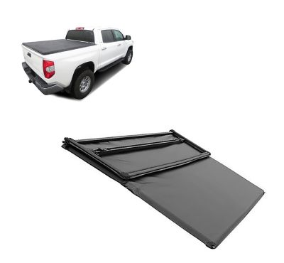 Black Horse Off Road Premier Soft Tonneau Cover TriFold Black Compatible with 2022-2026 Toyota Tundra