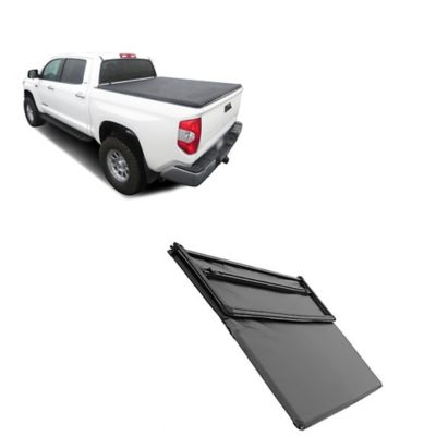Black Horse Off Road Premier Soft Tonneau Cover TriFold Black Compatible with 2014-2026 Toyota Tundra