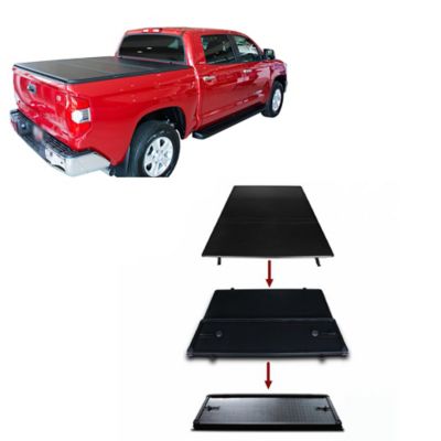 Black Horse Off Road Hard Tonneau Cover High Profile TriFold Black Compatible with 2007-2026 Toyota Tundra