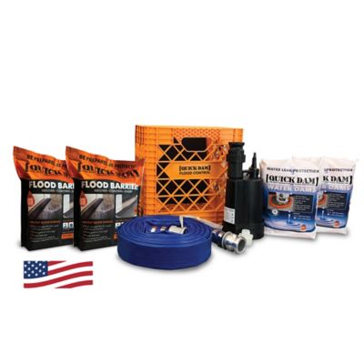 Quick Dam Emergency Pump Kit, Pump, 50 ft. Hose, Crate, WUB210-2 (2), QD610-1 (2)