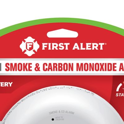 Image showing  Battery-Operated 2-in-1 Smoke Alarm and CO Alarm
