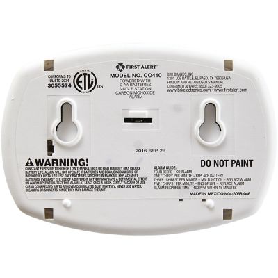 Image showing  Battery-Powered Carbon Monoxide Alarm with Backlit Digital Display