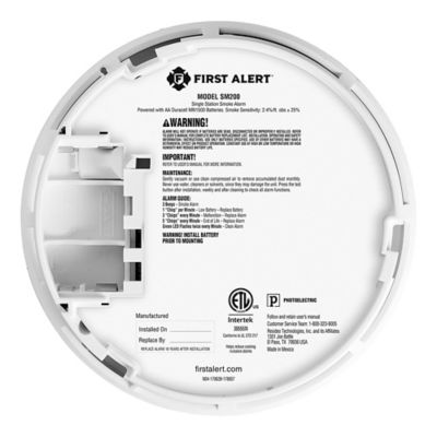 Image showing  Battery-Operated Smoke Alarm with Slim Profile