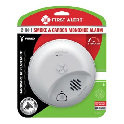 Image showing  Interconnect Hardwire 2-in-1 Smoke and CO Alarm with Battery Backup