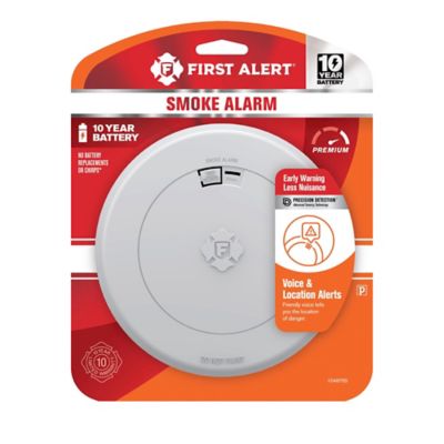 Image showing  Sealed 10 Year Battery Smoke Alarm with Voice and Location Alerts and Slim Profile