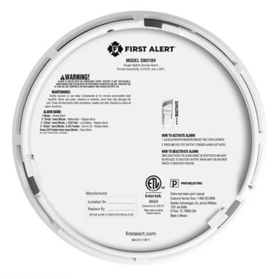 Image showing  Sealed 10 Year Battery Smoke Alarm with Voice and Location Alerts and Slim Profile