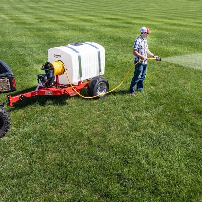 Image showing  200 Gallon Fire Trailer with Gas Engine, 4 Roller Pump and Multi-Spray Fire Nozzle