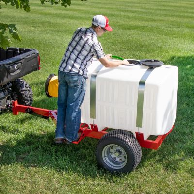 Image showing  200 Gallon Fire Trailer with Gas Engine, 4 Roller Pump and Multi-Spray Fire Nozzle
