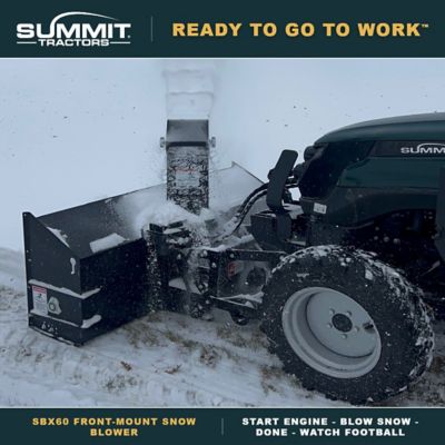 Image showing  60 in. Front-Mount Snowblower for Summit TX25H Tractors