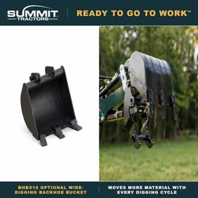 Summit Tractors 16 in. Backhoe Bucket for Summit BHX76 Backhoes