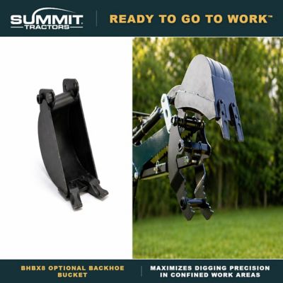 Summit Tractors 8 in. Backhoe Bucket for Summit BHX76 Backhoes