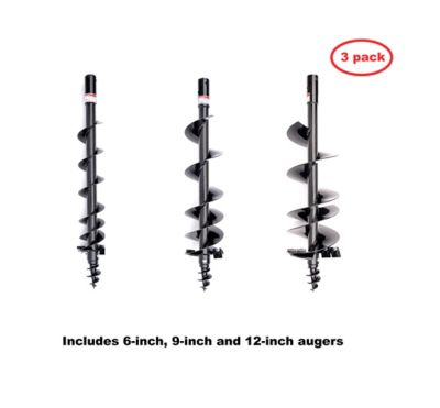 Country Pro 6 in., 9 in. and 12 in. Augers for CAT 1 and CAT 2 Post Hole Diggers