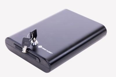 First Alert Tsa Approved Compact Portable Hand Gun Safe, Anti-Pry Edges, Anchoring Holes And Steel Security Cable, Keyed Lock