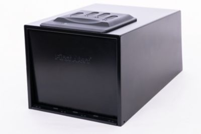 First Alert Extra Large Quick Access Hand Gun Safe with Spring Loaded Door. Digital Electronic Lock And Emergency Override Key