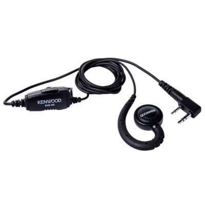 KENWOOD C-Ring Earbud Headset with In-Line Push-To-Talk Microphone