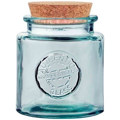 Couronne Co. Authentic Recycled Glass Jar with Cork