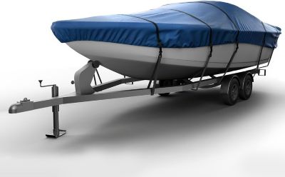 Seal Skin Covers Heavy Duty V-hull Cuddy Boat Cover,Waterproof & UV Resistant Blue, 18-20 ft. L x 96 in. W, Beam