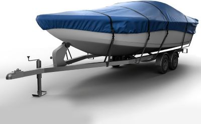 Seal Skin Covers Waterproof Walk Around Boat Cover, UV Resistant Blue, Fits up to 22 ft. 6 in. Long, with Beam width 104 in.