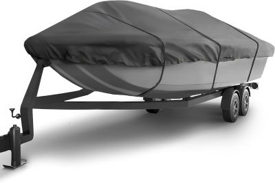 Seal Skin Covers Waterproof Deck Boat Cover, All Weather Protection, 21 ft.-22 ft. L x 102 in. Beam Width, Gray